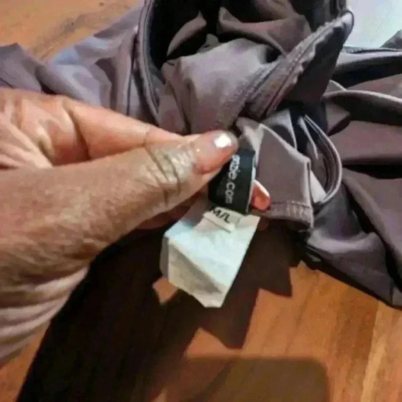 Purple Slate Onzie High Waist EUC leggings crisscross cutout leg detail M/L 22" - Picture 5 of 6